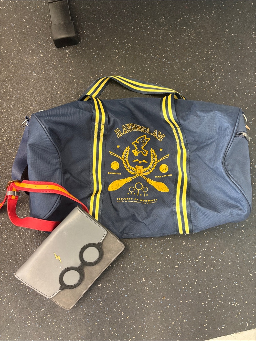 Loungefly Harry Potter Ravenclaw Navy & Yellow Travel Duffel Bag & Fanny Pack